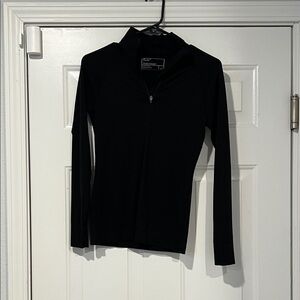 Figs black quarter zip compression top
